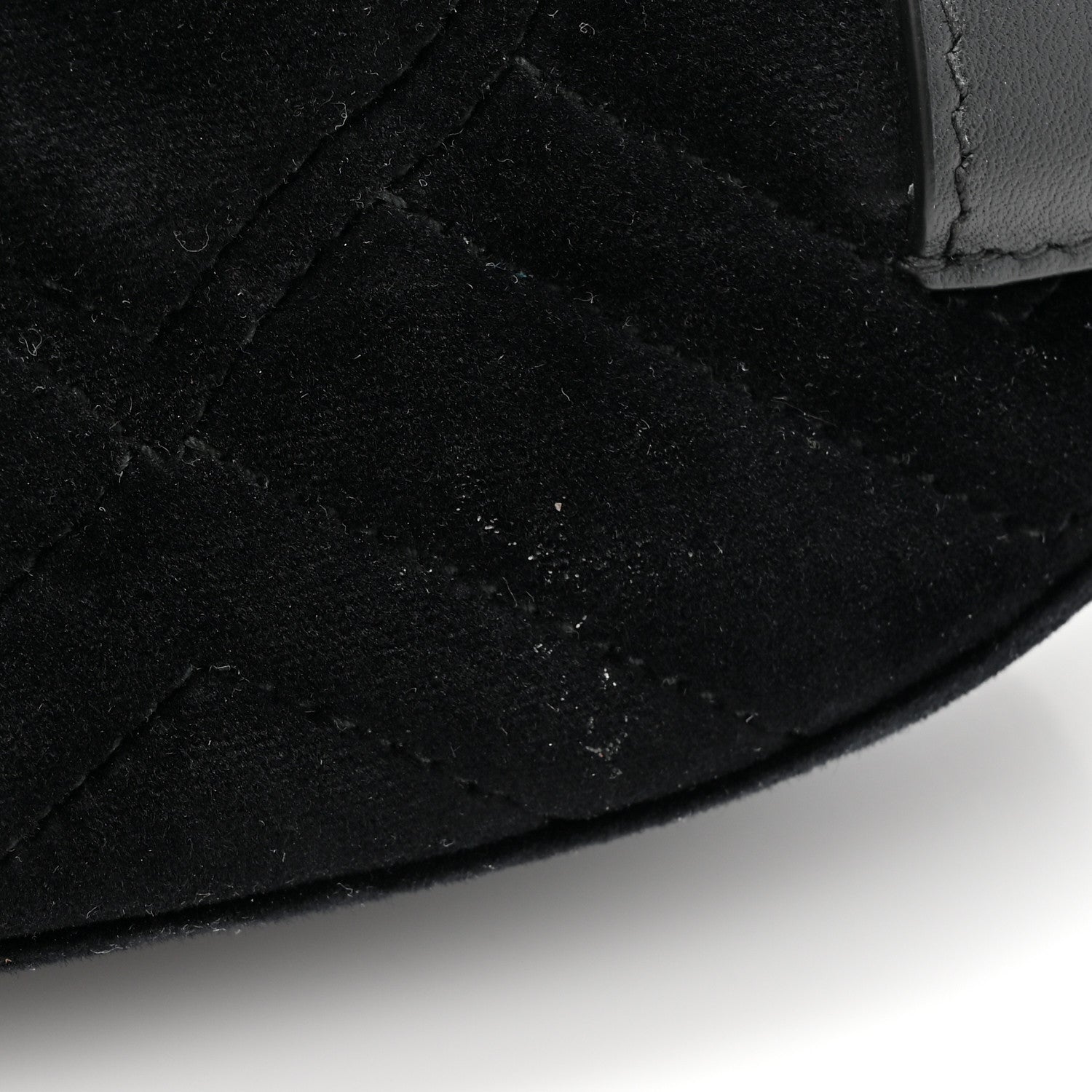 Gucci Velvet Matelasse GG Marmont Belt Bag 75 30 Black 11 of 11