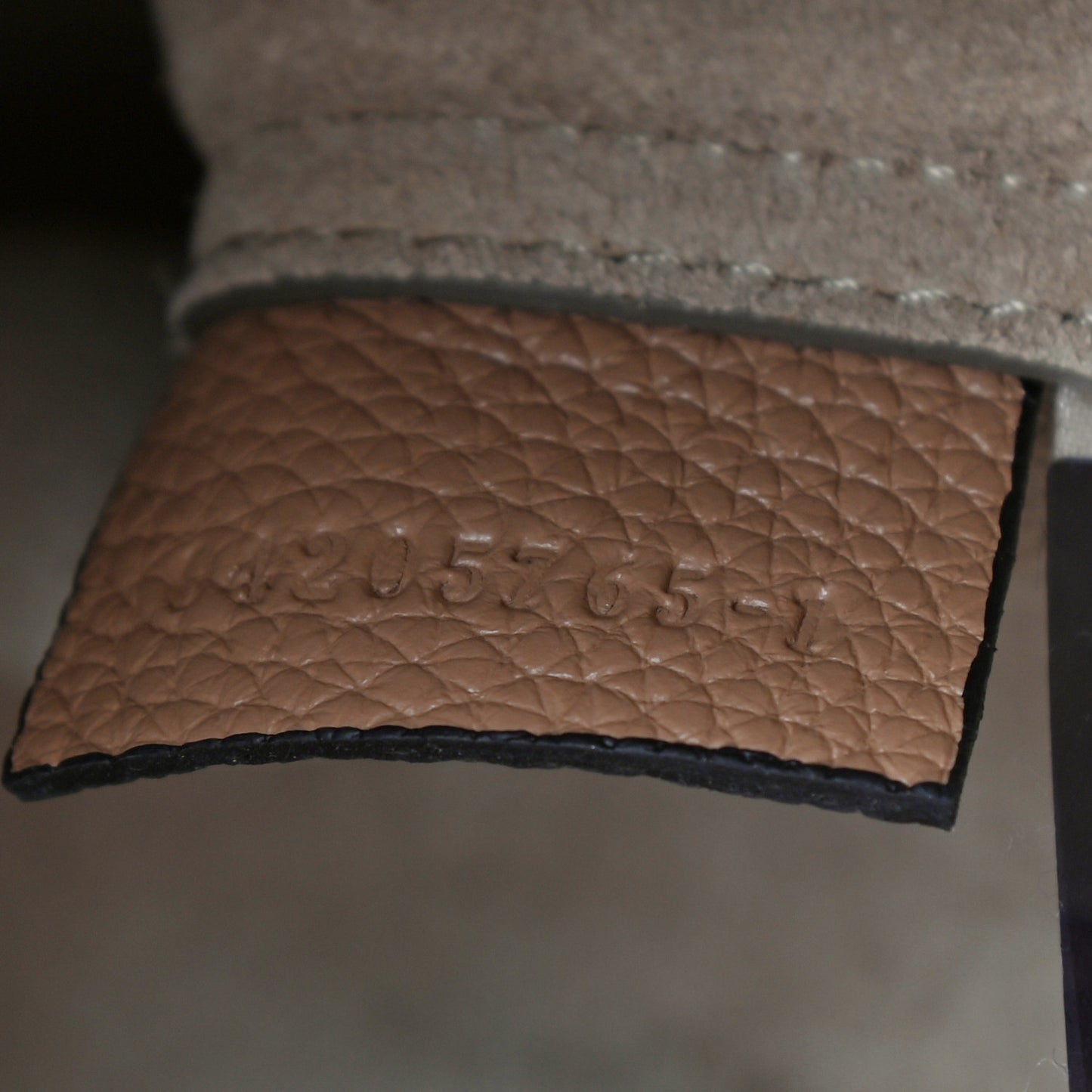 Grained Calfskin Darryl Clutch Cement Brown