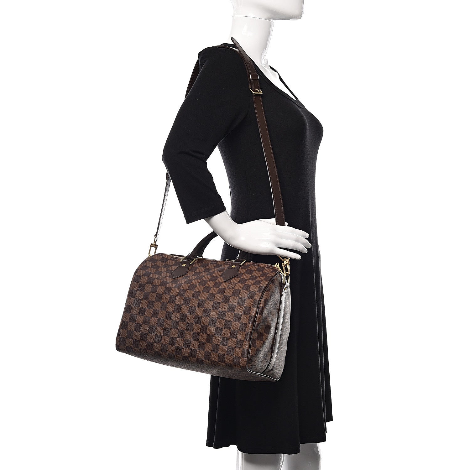 Louis Vuitton Damier Ebene Speedy Bandouliere 30 2 of 8