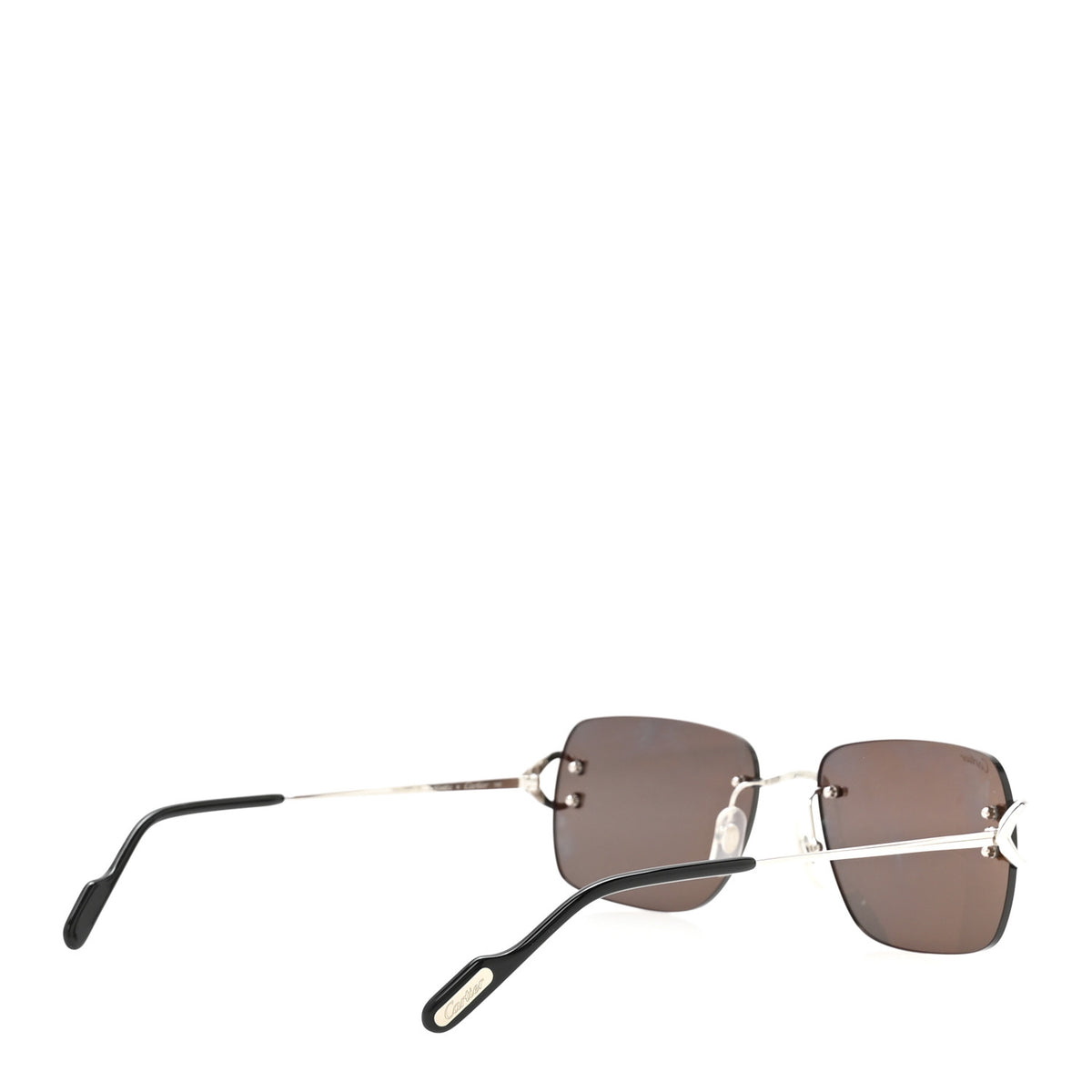 Cartier Metal Rimless C Decor Sunglasses CT0330S Silver 4 of 8