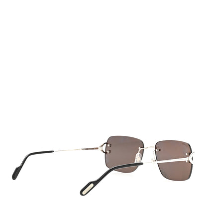 Cartier Metal Rimless C Decor Sunglasses CT0330S Silver 4 of 8