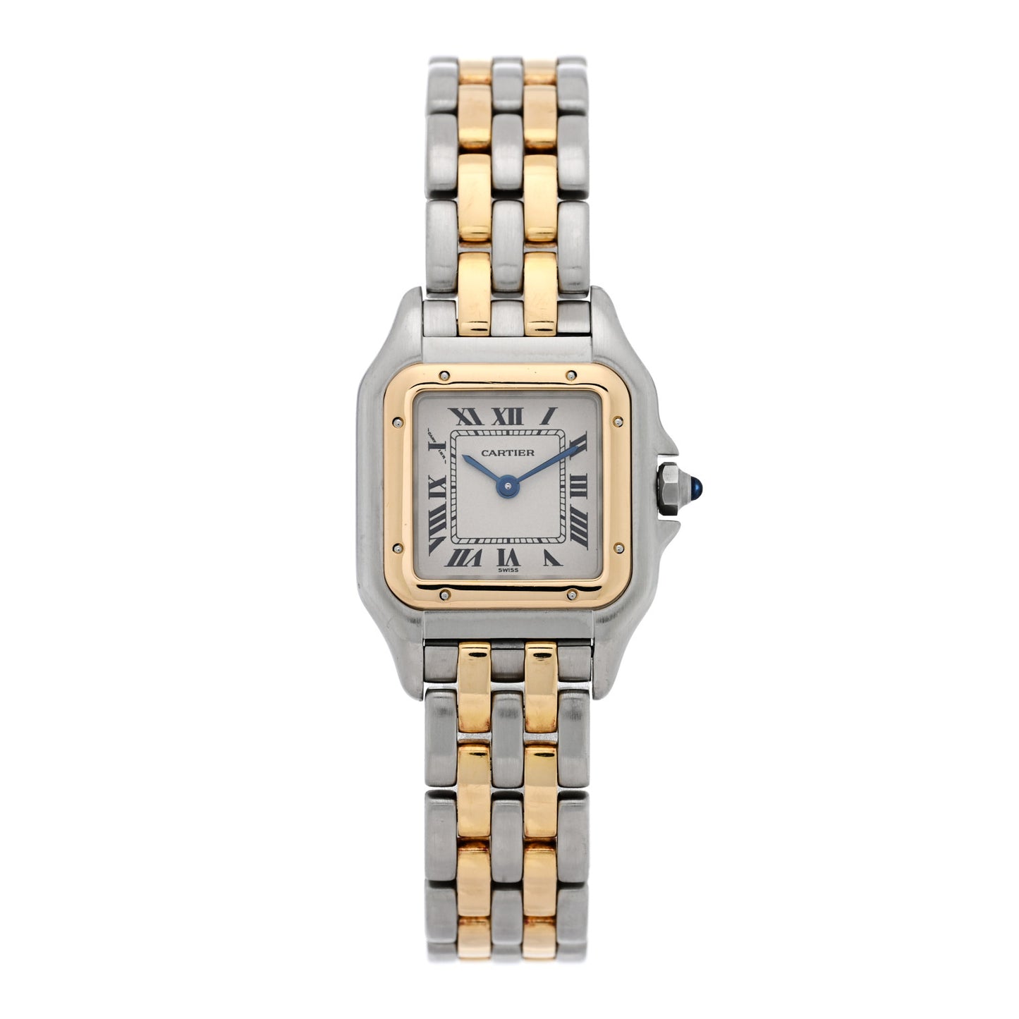 Stainless Steel 18K Yellow Gold 22mm Panthere Quartz Watch