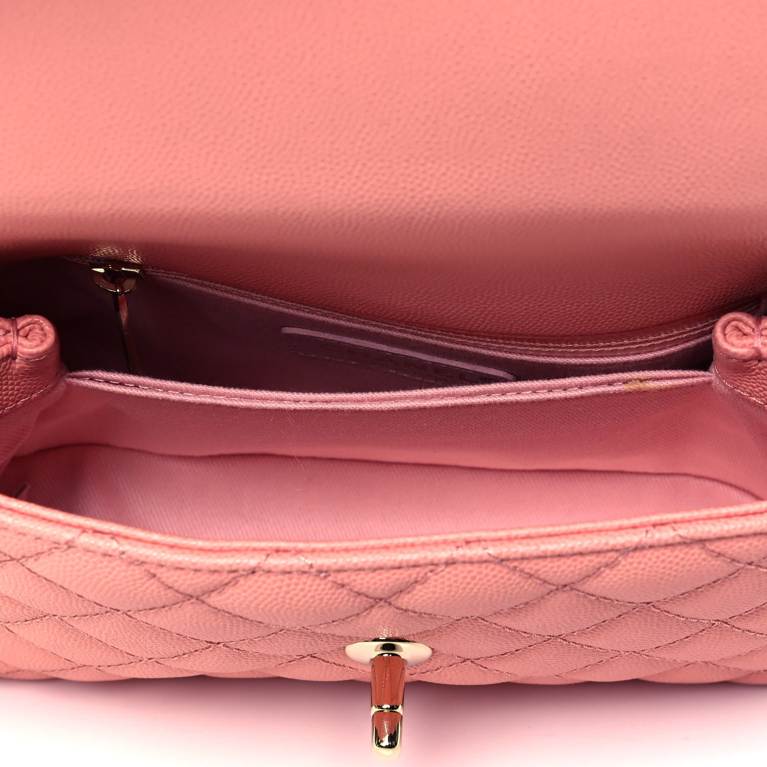 Chanel Caviar Quilted Mini Coco Handle Flap Pink 7 of 9