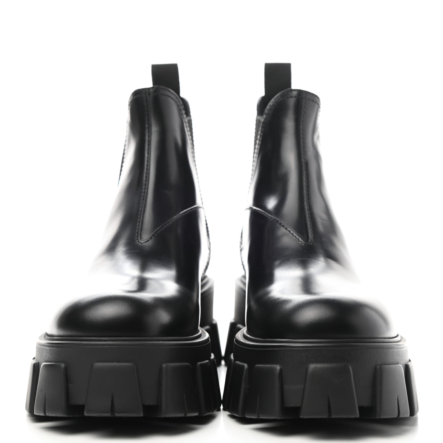 Prada Spazzolato Rois Monolith Chelsea 55mm Ankle Boots 39 39 Black 2 of 12