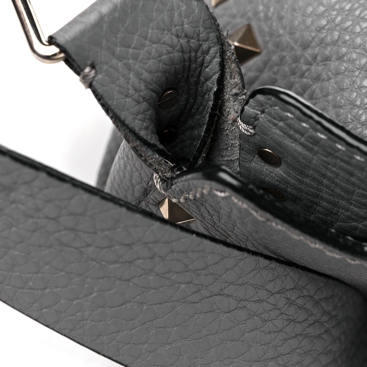 Valentino Garavani Pebbled Calfskin Small Rockstud Flip-Lock Messenger Bag Pebble 13 of 17