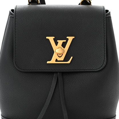 Louis Vuitton Calfskin Lockme Mini Backpack Black 8 of 10