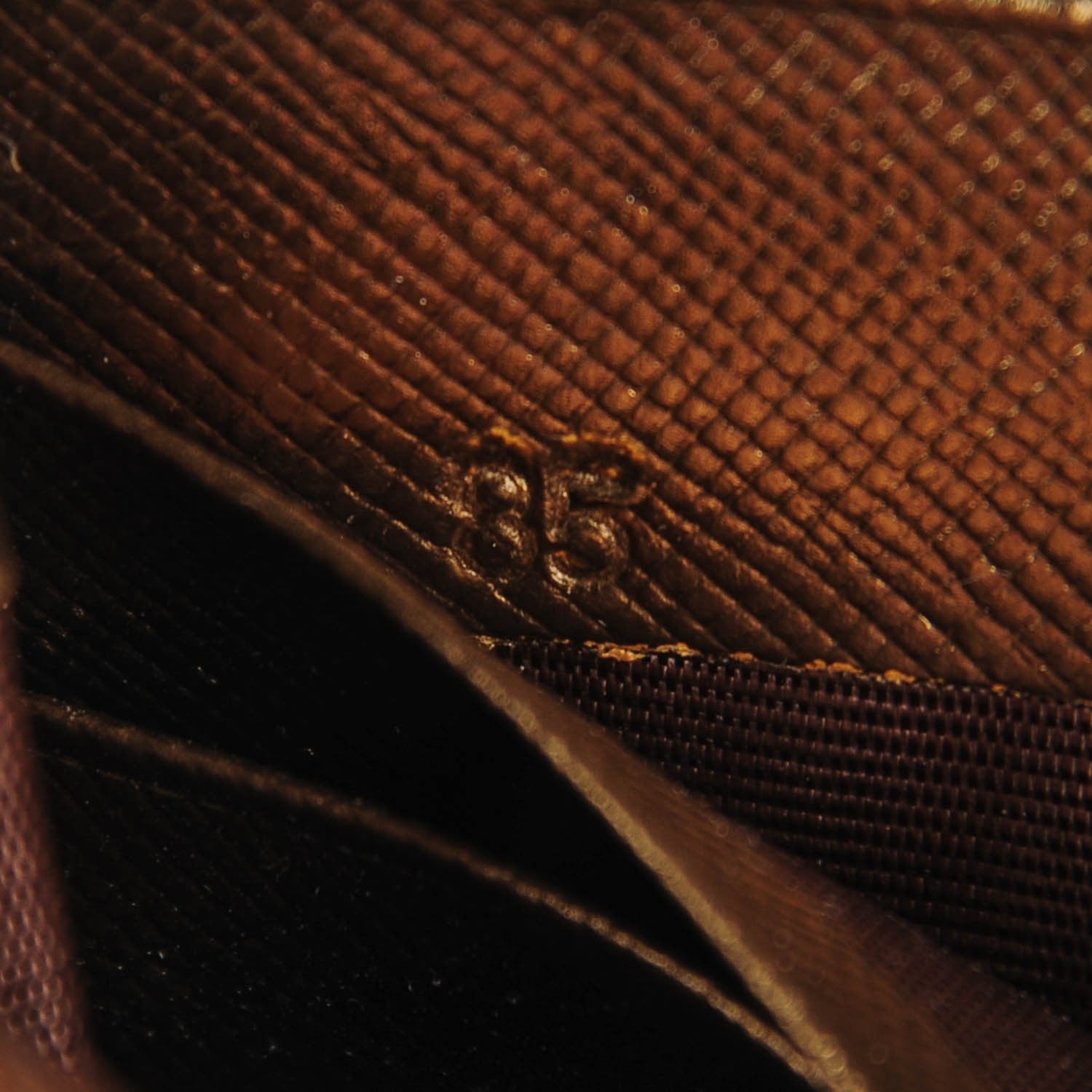 Prada Saffiano Triangle Continental Flap Wallet Bronzo 12 of 12