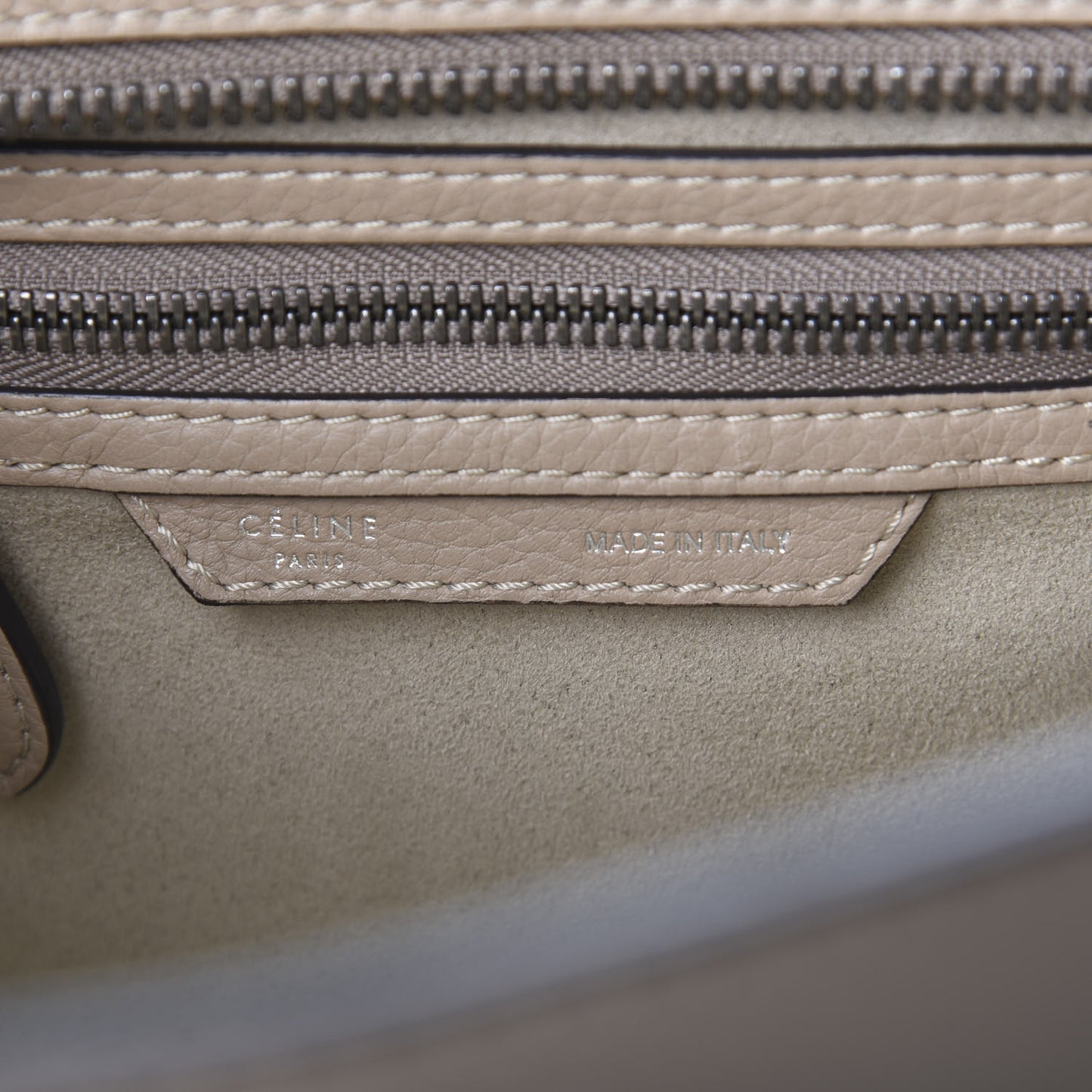 Drummed Calfskin Micro Luggage Dune