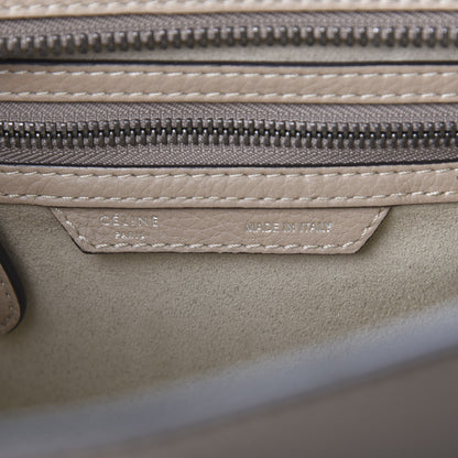 Celine Drummed Calfskin Micro Luggage Dune 8 of 9