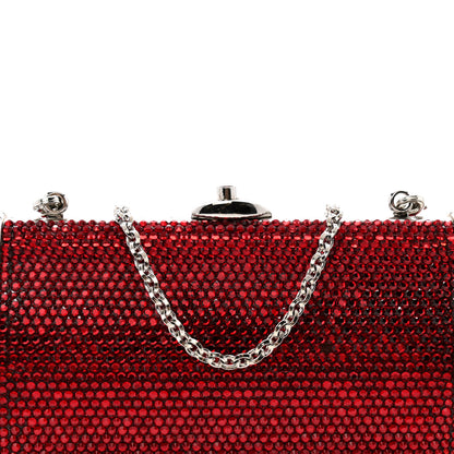 Judith Leiber Swarovski Crystal Minaudiere Clutch Red 8 of 13