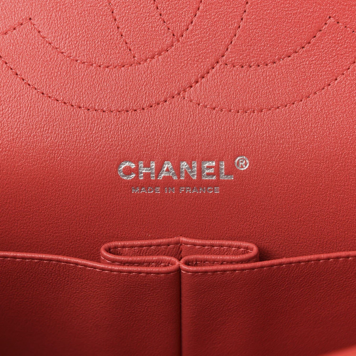 Chanel Iridescent Caviar Quilted Jumbo Double Flap Coral 8 of 11