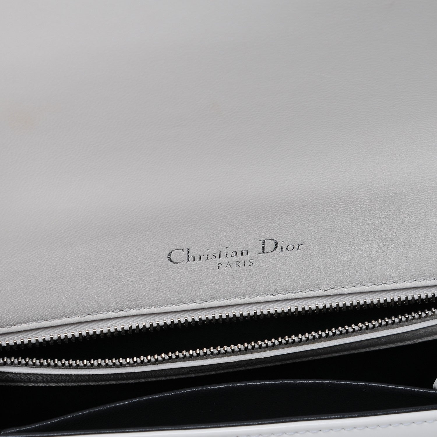 Christian Dior Patent Micro-Cannage Small Diorama Flap Bag White 6 of 21