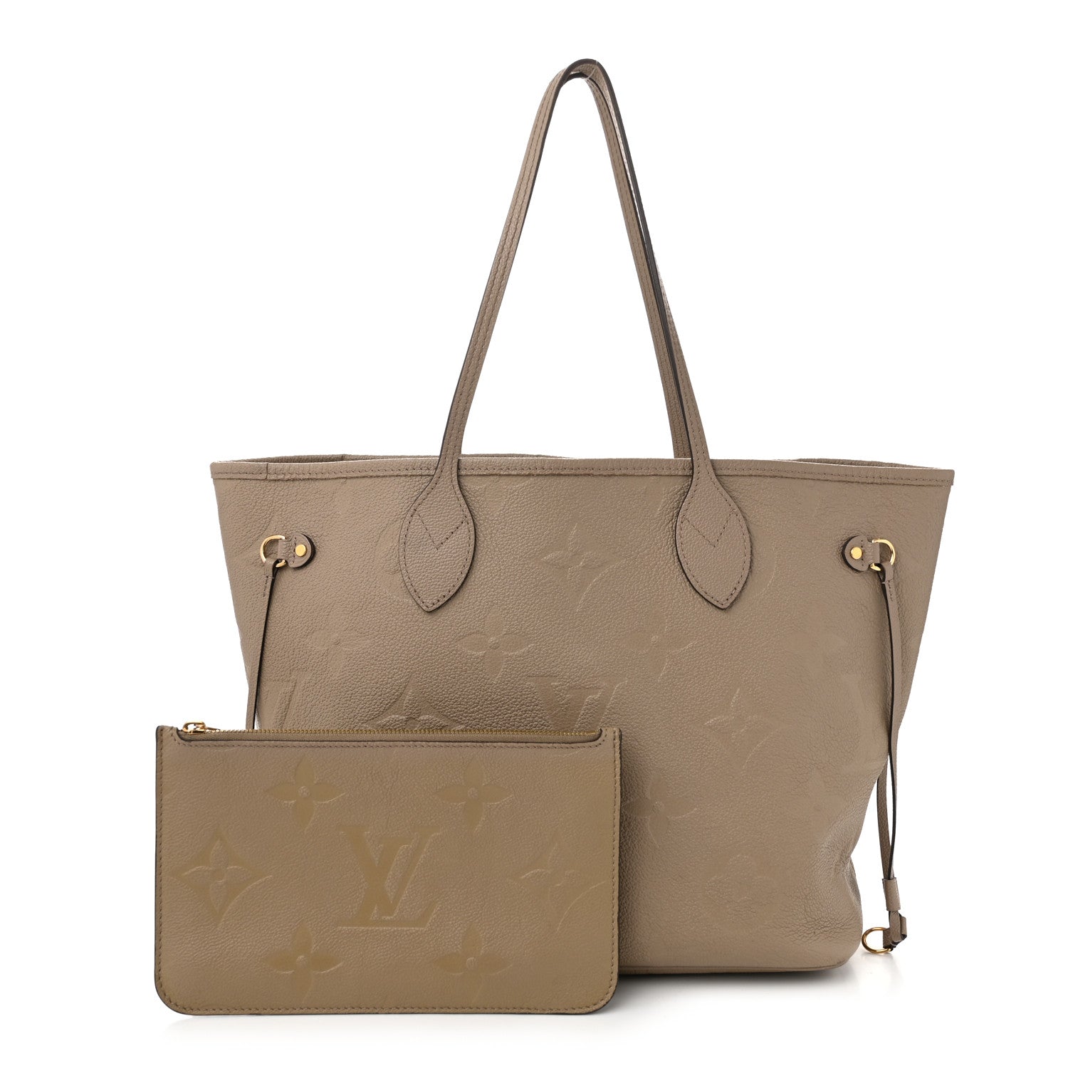 Louis Vuitton Empreinte Monogram Giant Neverfull MM Tourterelle 3 of 12