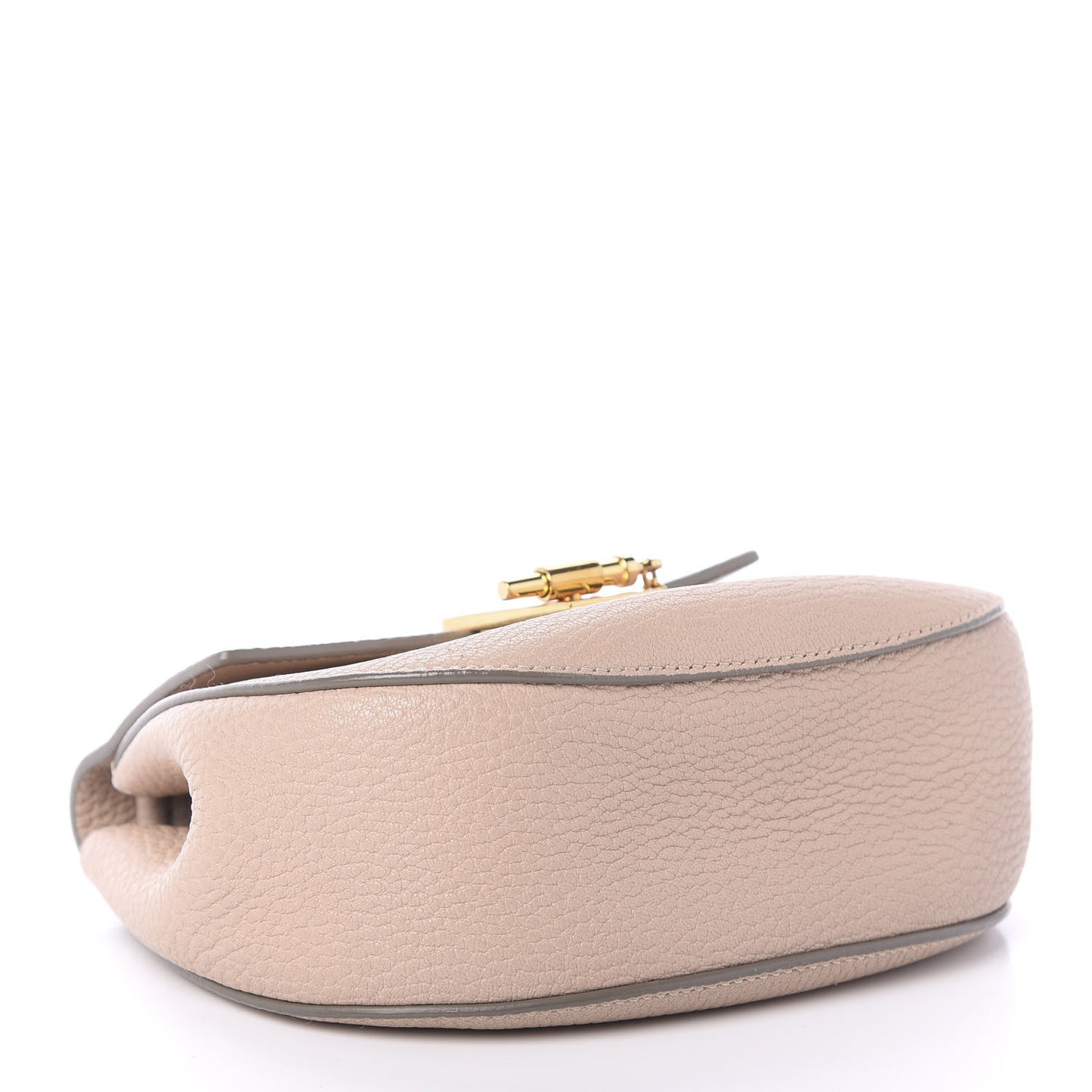 Grained Lambskin Mini Drew Shoulder Bag Cement Pink