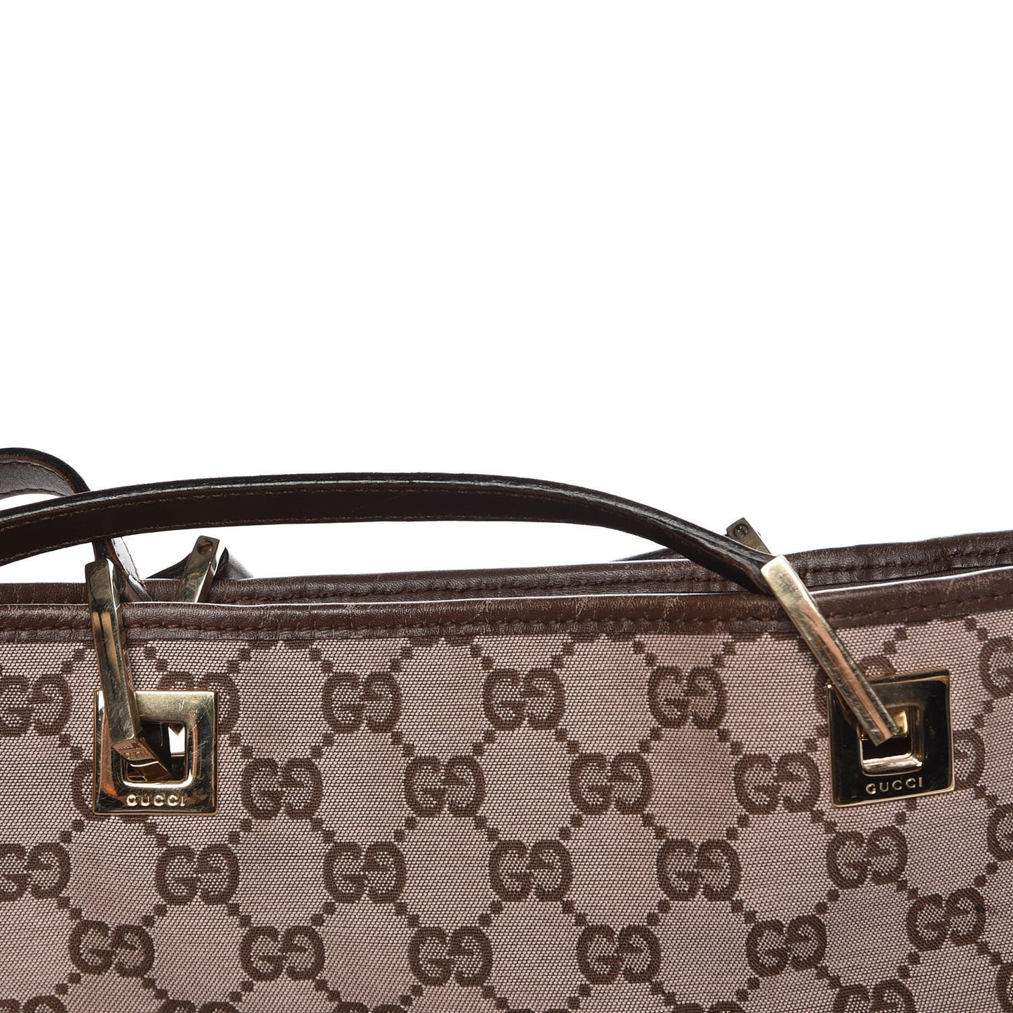 Monogram Large Bucket Tote Dark Brown