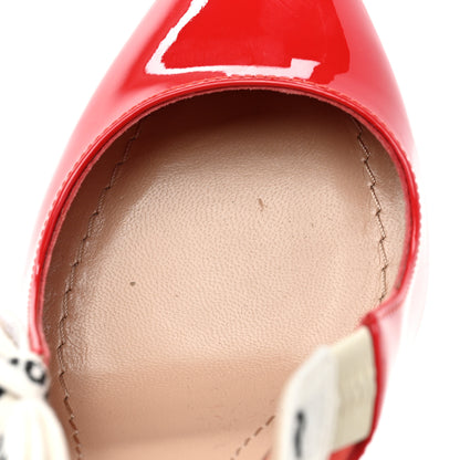 Christian Dior Patent Ribbon J'Adior Slingback 100mm Pumps 39 Red 9 of 9