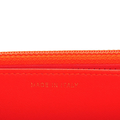 Chanel Velvet Quilted Wallet On Chain WOC Orange 7 of 8