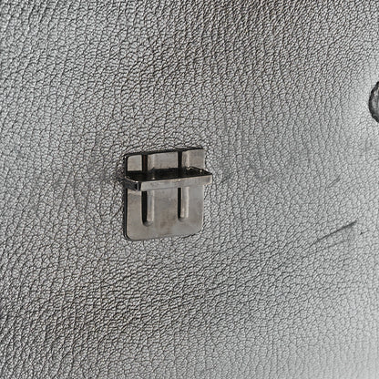 Miu Miu Goatskin Madras Top Handle Bag Silver 9 of 12