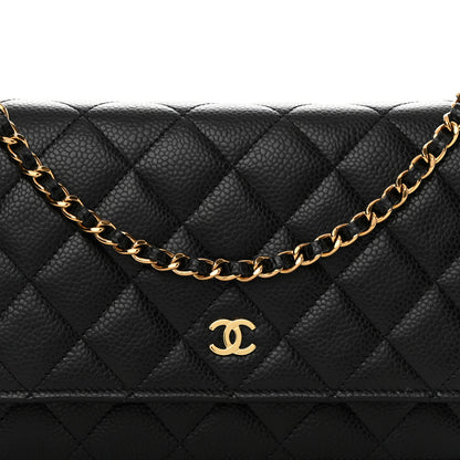Chanel Caviar Quilted Wallet on Chain WOC Black 9 of 13