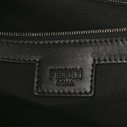 Fendi Recycled Fabric Jacquard Vitello Astro FF 1974 Shopping Tote Asfalto Black 6 of 8
