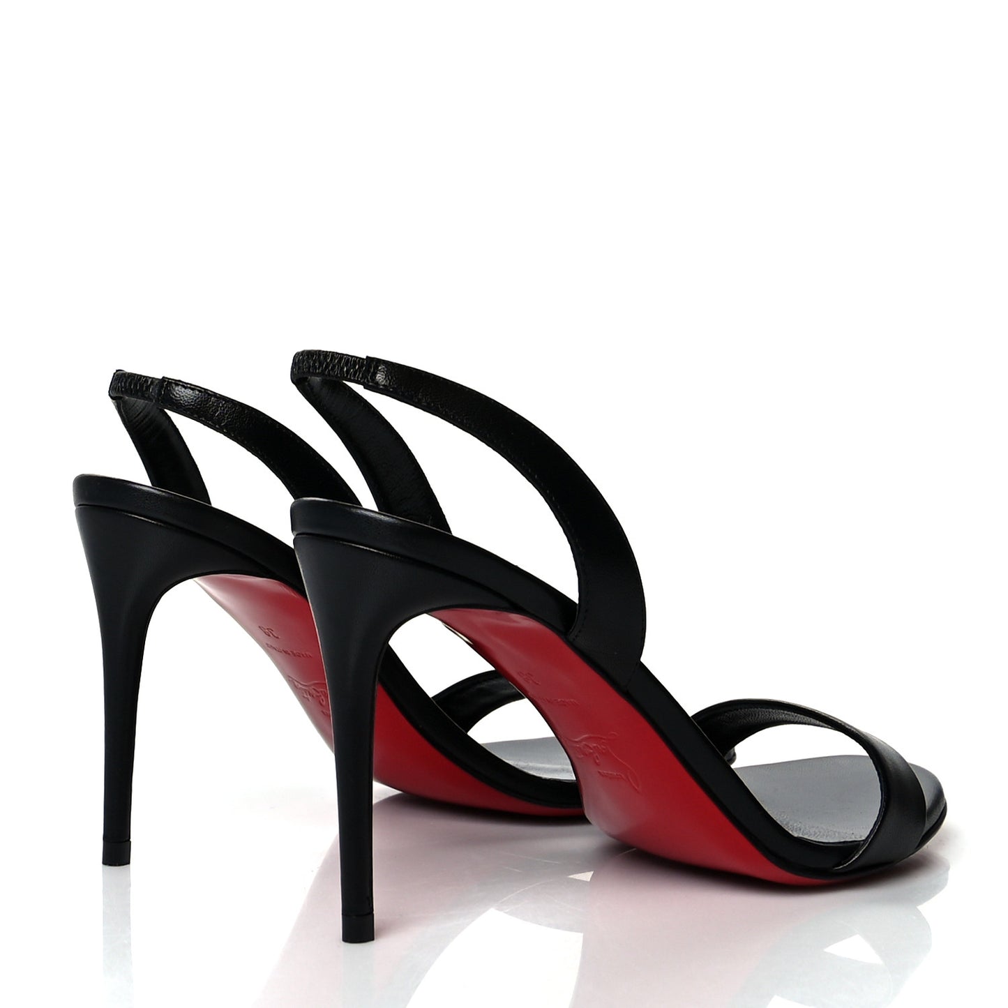 Calfskin O Marilyn 85 Slingback Sandals 38 Black