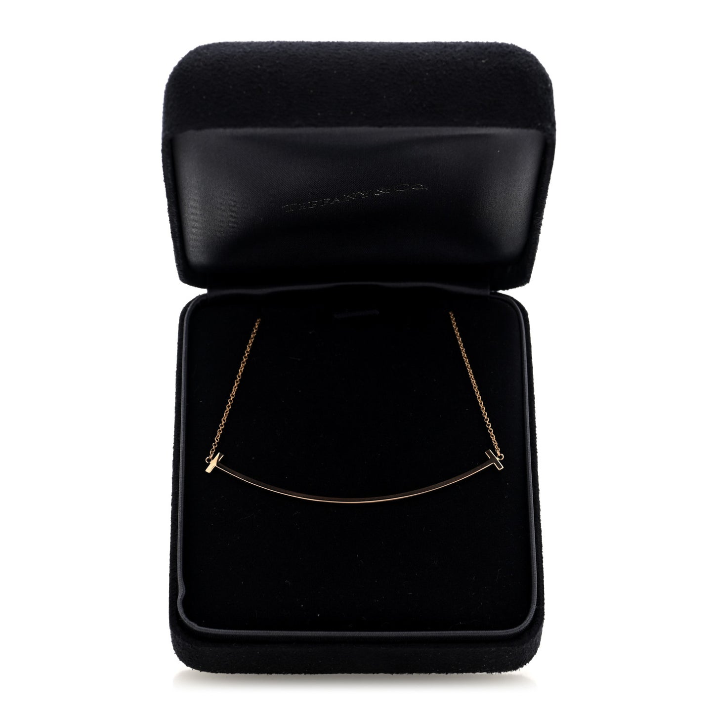 18K Rose Gold T Smile Pendant Necklace