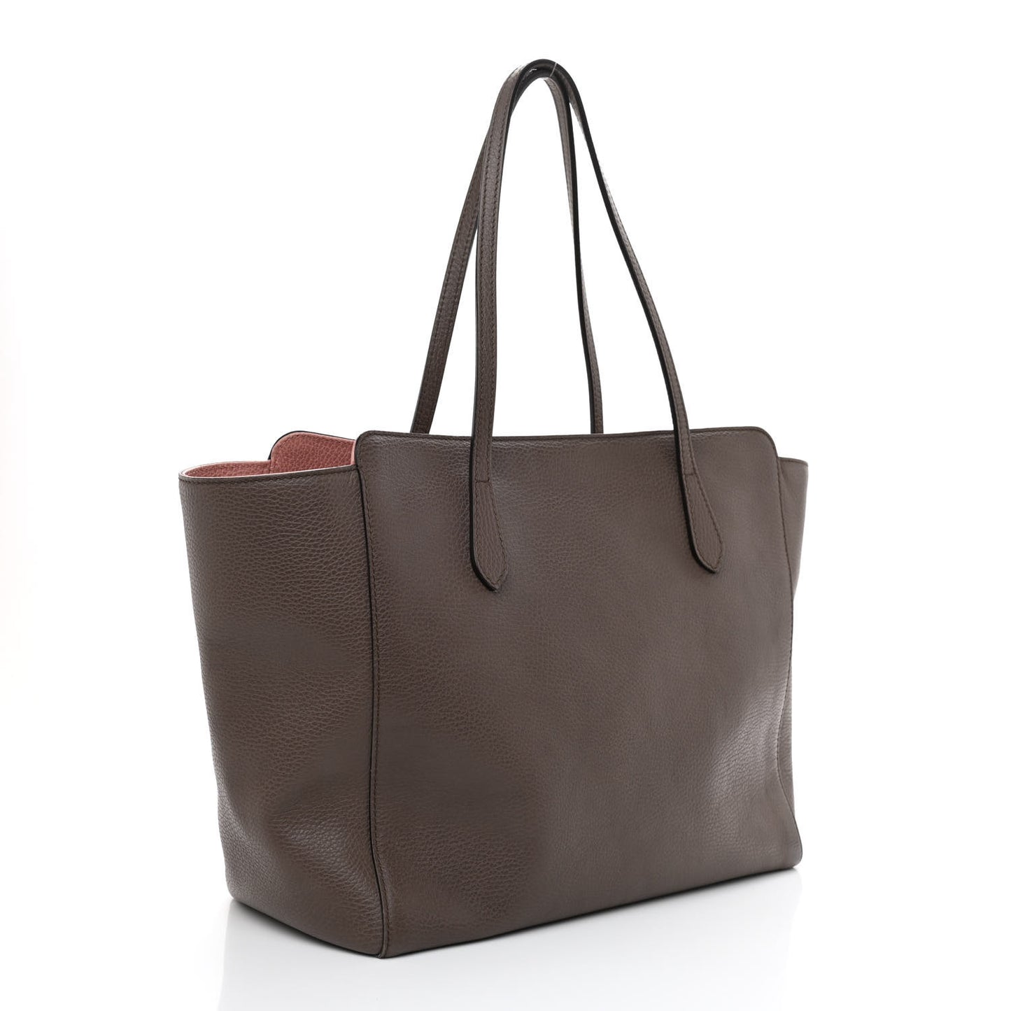 Dollar Calfskin Medium Swing Tote Grey Field Soft Pink