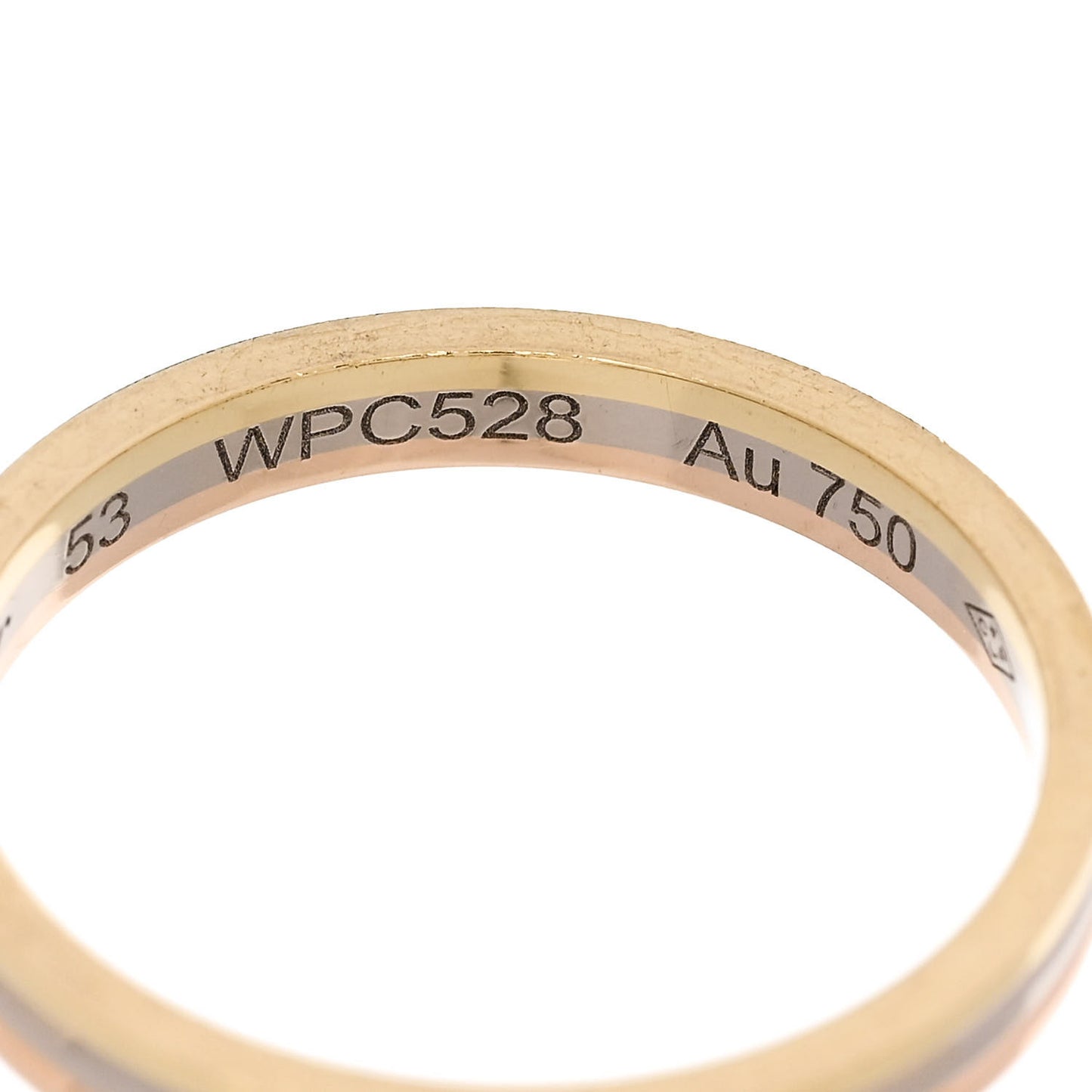 18K Pink White Yellow Gold 2.5mm Vendome Louis Cartier Wedding Band Ring 53 6.5