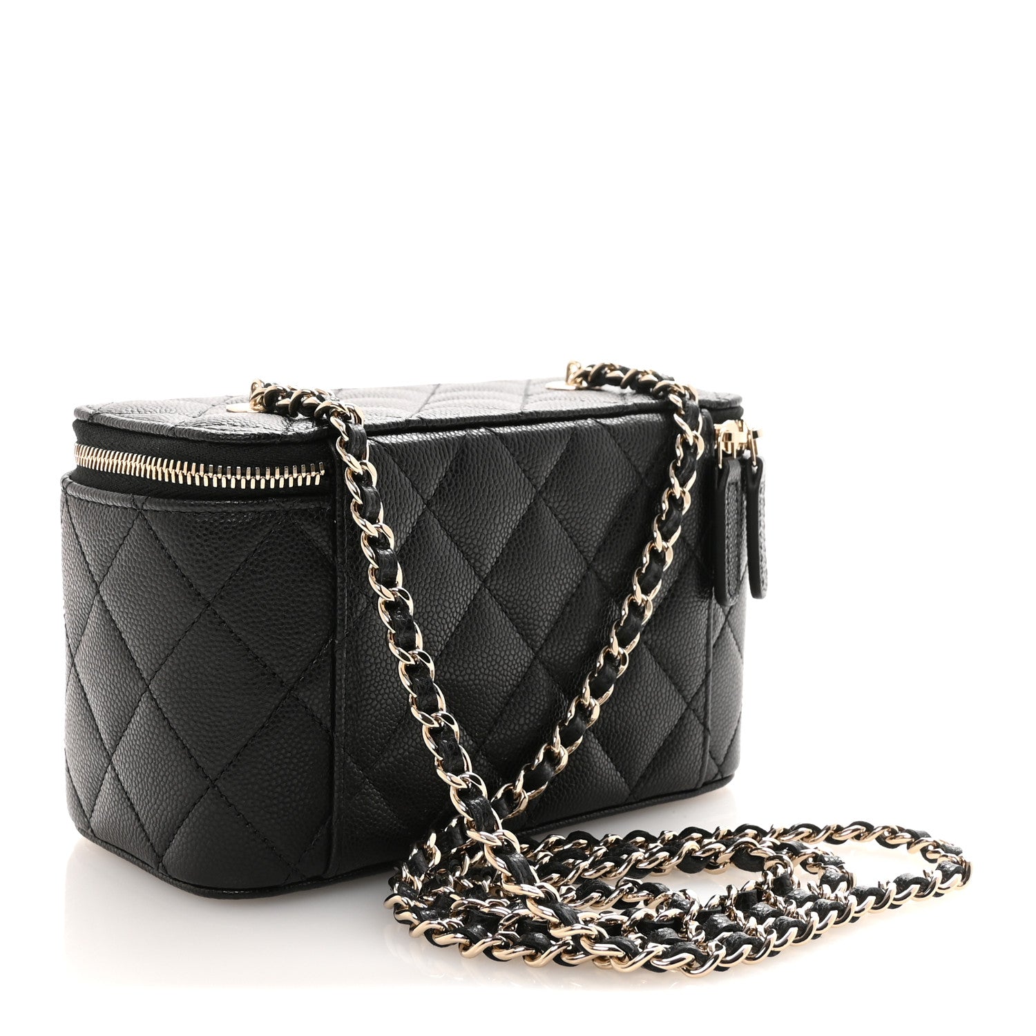 Chanel Caviar Quilted Small Vanity Case With Chain Black 3 of 11