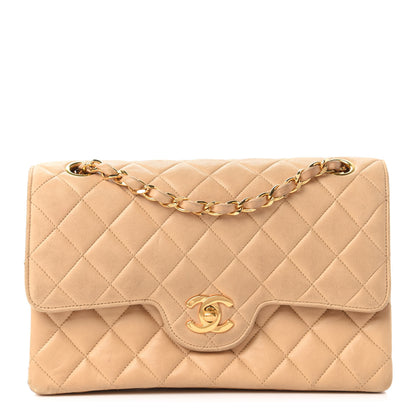 Chanel Lambskin Quilted Small Double Flap Beige 1 of 14