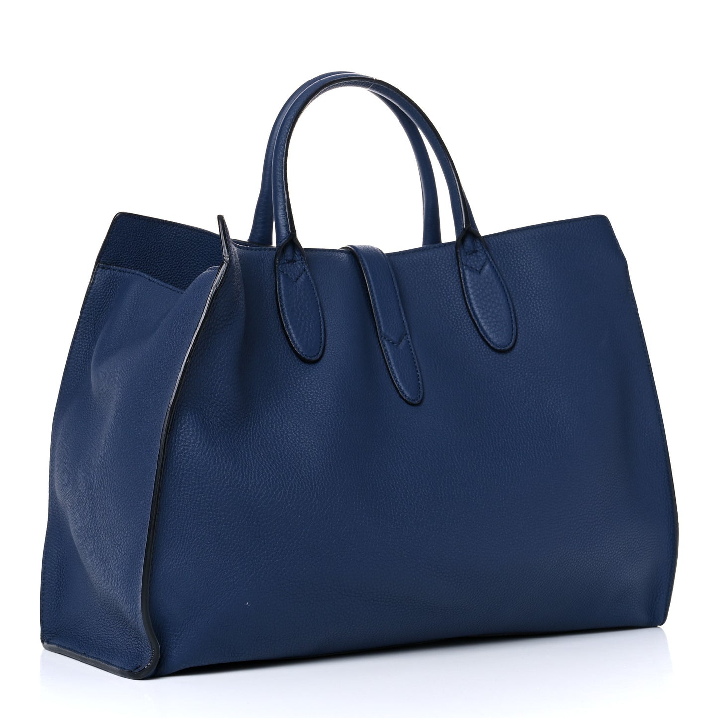 Soft Calfskin Medium Jackie Top Handle Bag Classic Blue Marine