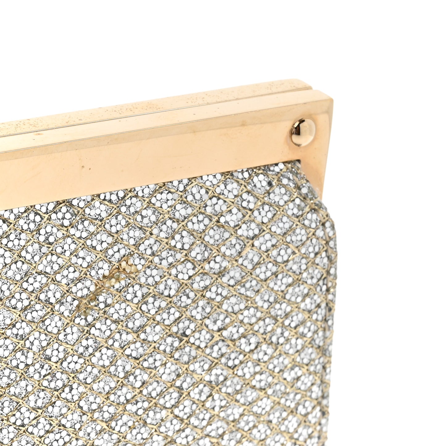 Glitter Fabric Camille Clutch Champagne