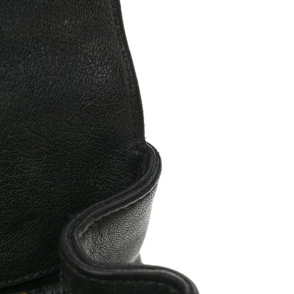 Saint Laurent Sheepskin Matelasse Chevron Monogram Medium College Bag Black 11 of 19