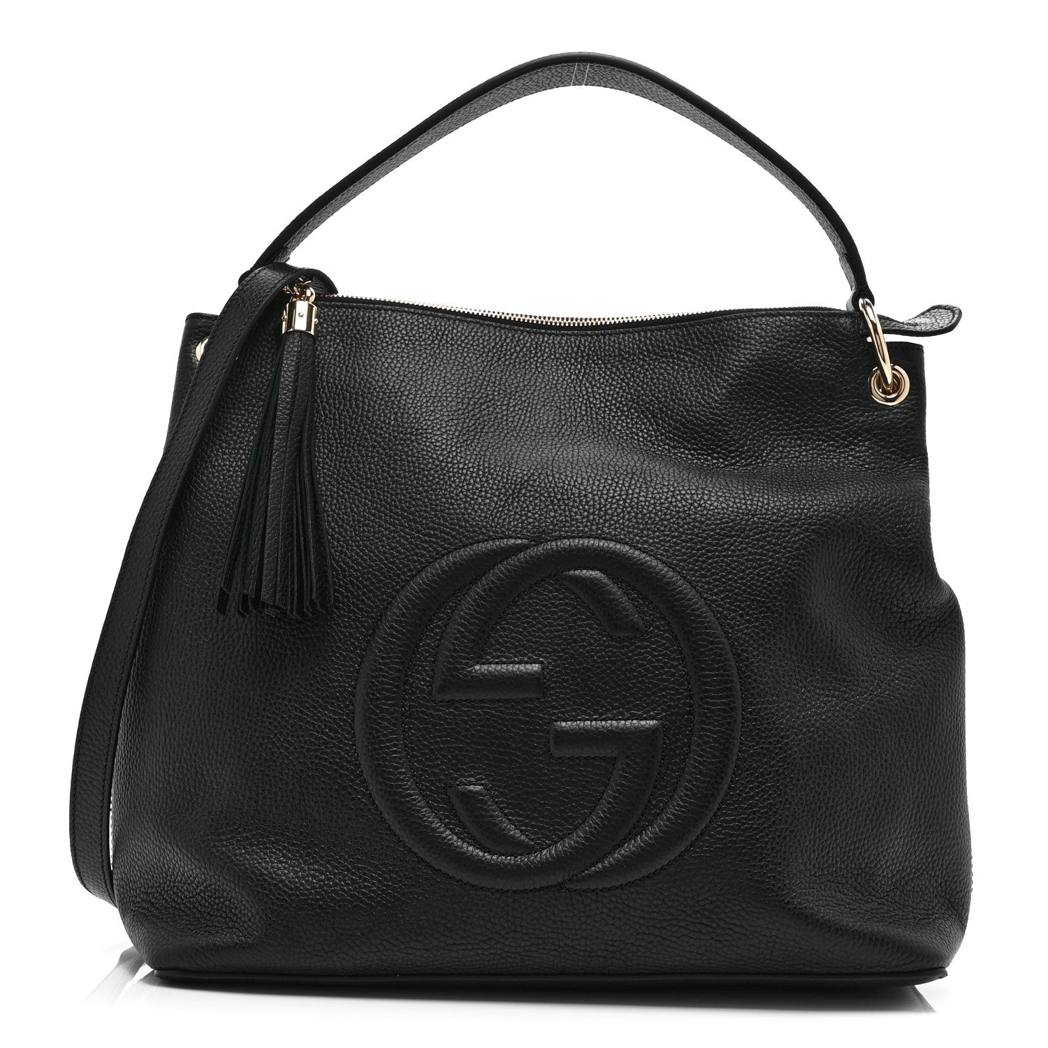 Gucci Pebbled Calfskin Large Soho Hobo Black 1 of 11