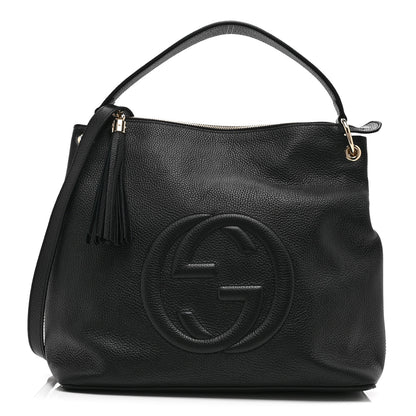 Gucci Pebbled Calfskin Large Soho Hobo Black 1 of 11