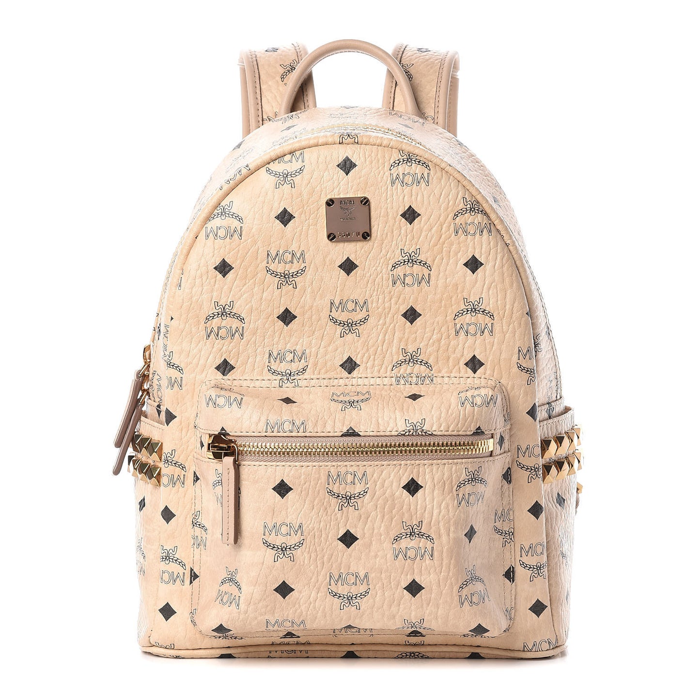 Visetos Small Side Stud Stark Backpack Beige