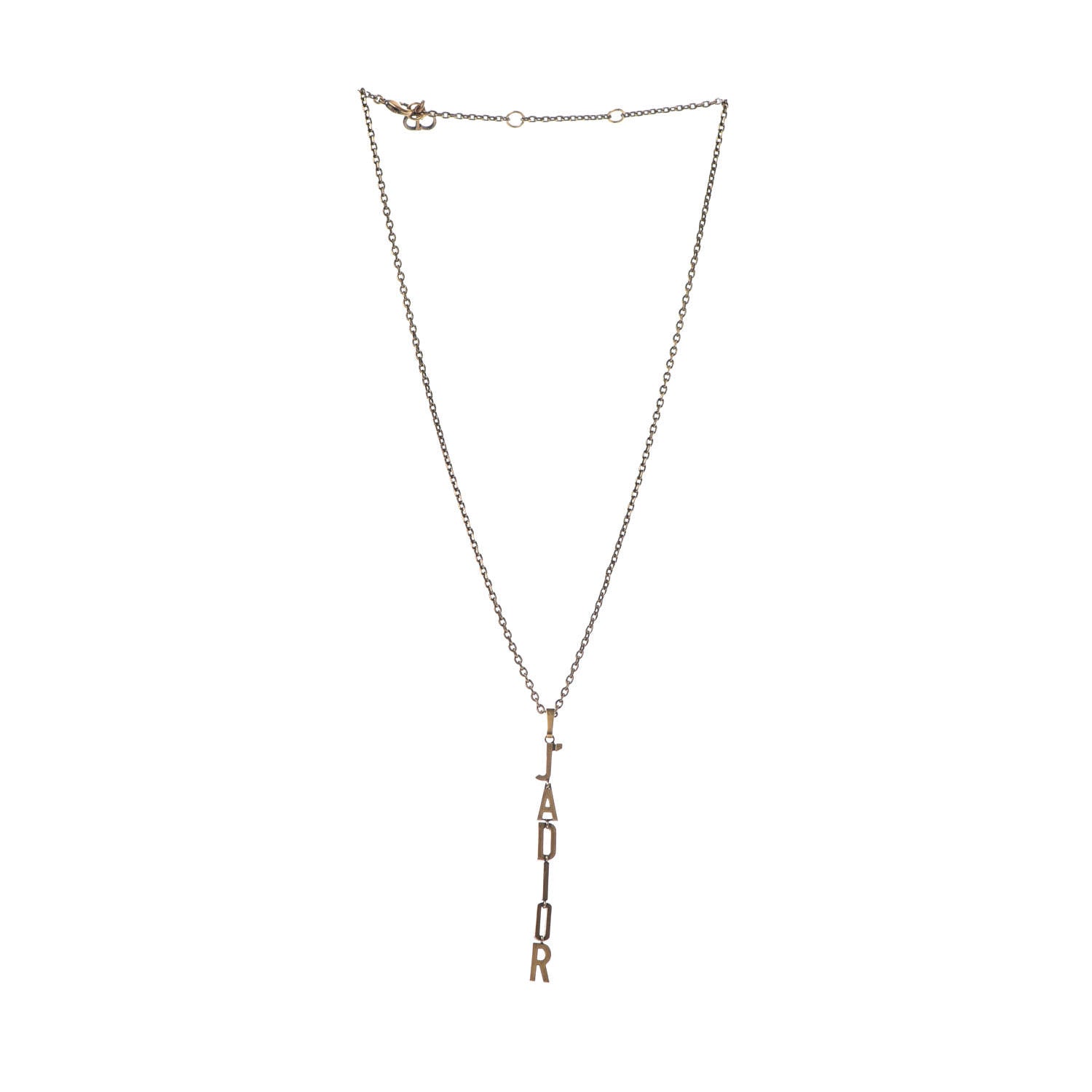Christian Dior Metal J'Adior Long Necklace Aged Gold 3 of 6