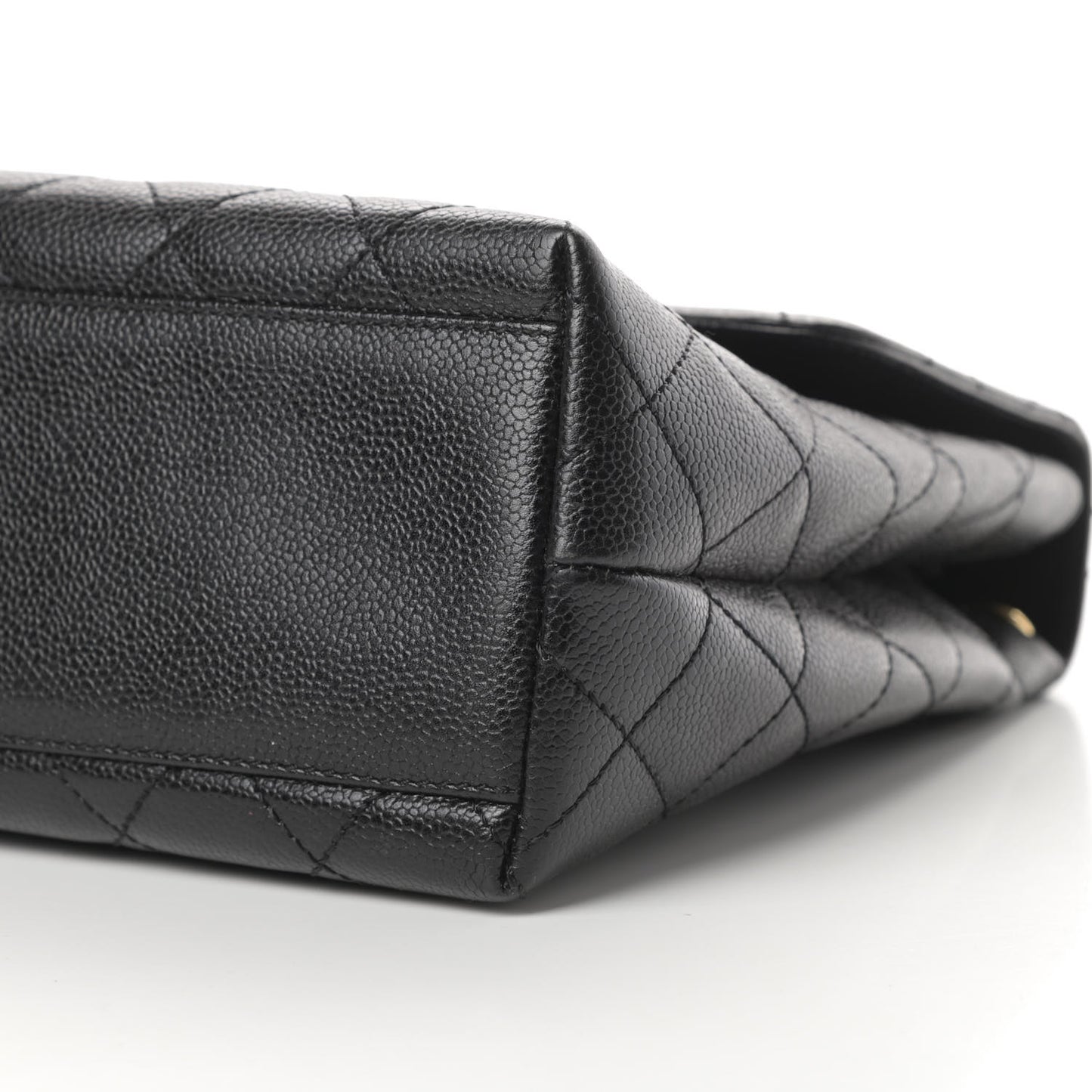 Caviar Quilted Jumbo Kelly Flap Black