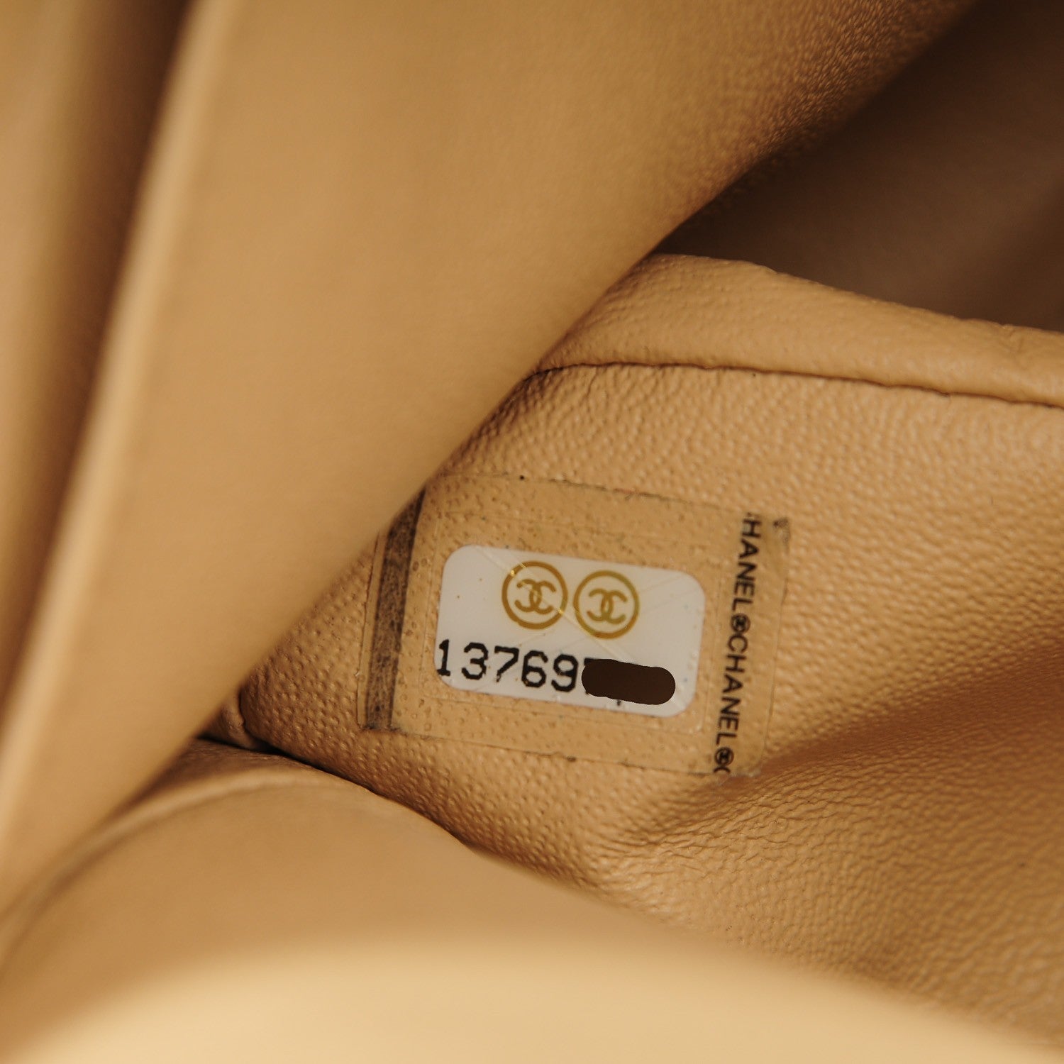 Chanel Lambskin Quilted Jumbo Single Flap Beige Clair 9 of 10