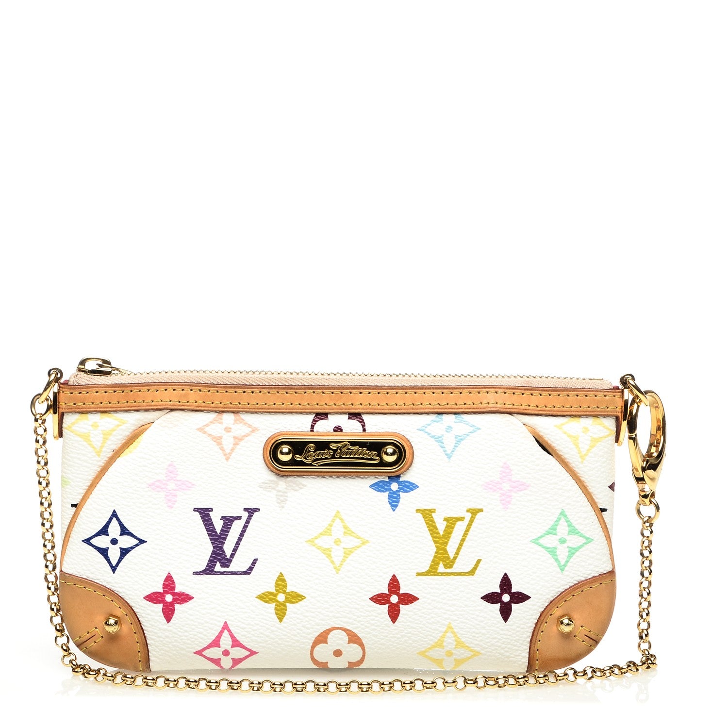 Louis Vuitton Monogram Multicolor Pochette Milla MM White 1 of 6
