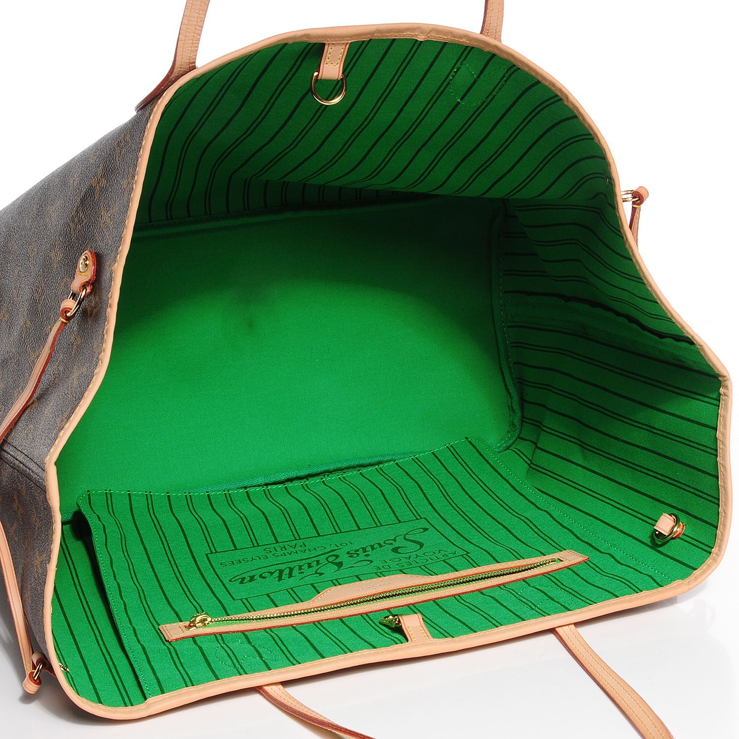 Louis Vuitton Monogram Palm Beach Neverfull GM Green 5 of 7