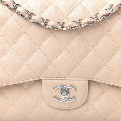 Chanel Caviar Quilted Jumbo Double Flap Beige Clair 10 of 10