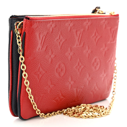 Louis Vuitton Empreinte Double Zip Pochette Marine Rouge 3 of 10