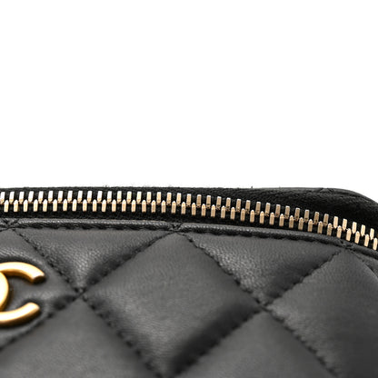 Chanel Lambskin Quilted Metal Small Top Handle Vanity Case With Chain Black 11 of 16