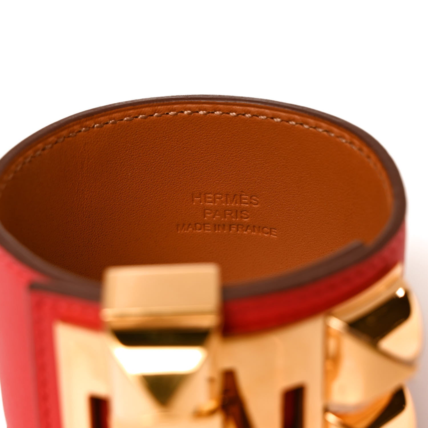 Hermes Swift Collier de Chien CDC Bracelet S Rouge Tomate 4 of 5