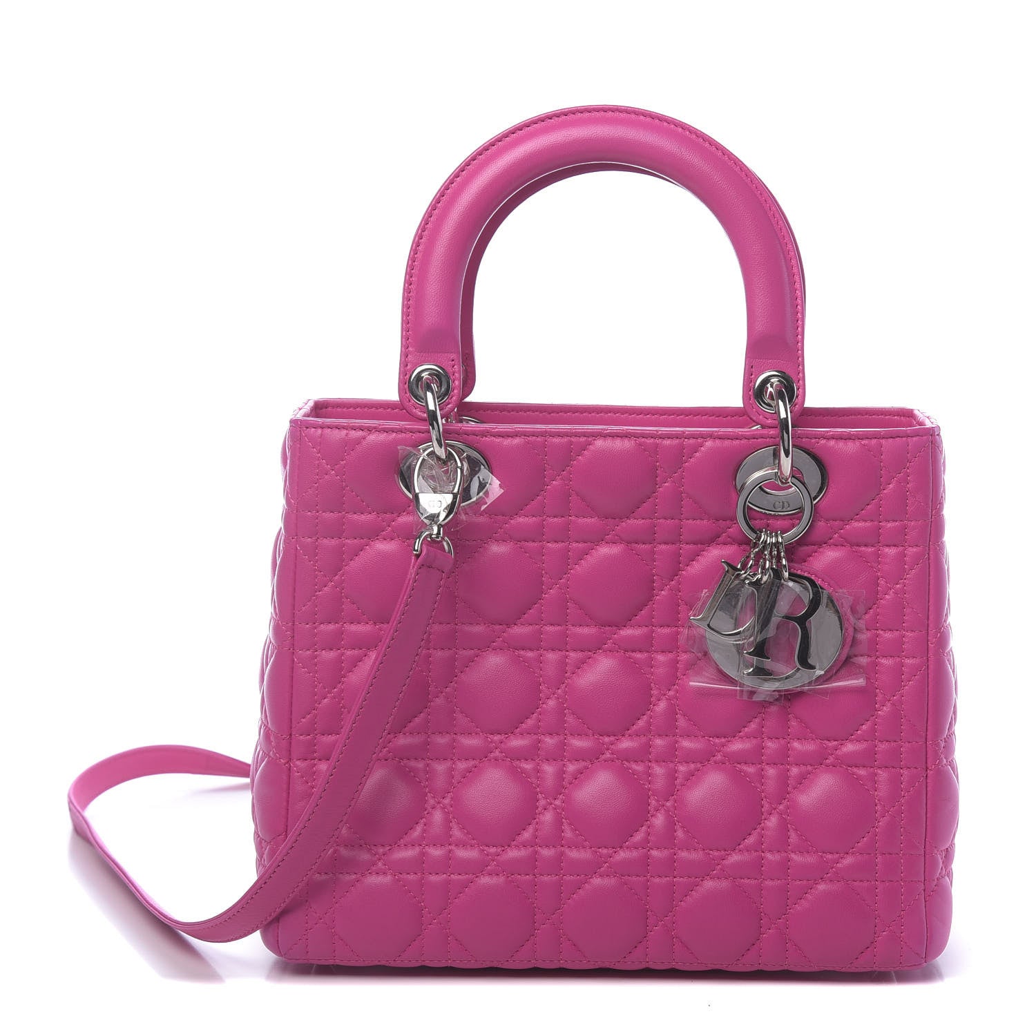 Christian Dior Lambskin Cannage Medium Lady Dior Pink 1 of 10