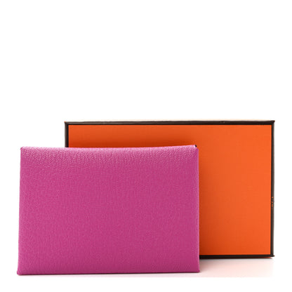 Hermes Chevre Mysore Calvi Duo Card Case Magnolia 8 of 8