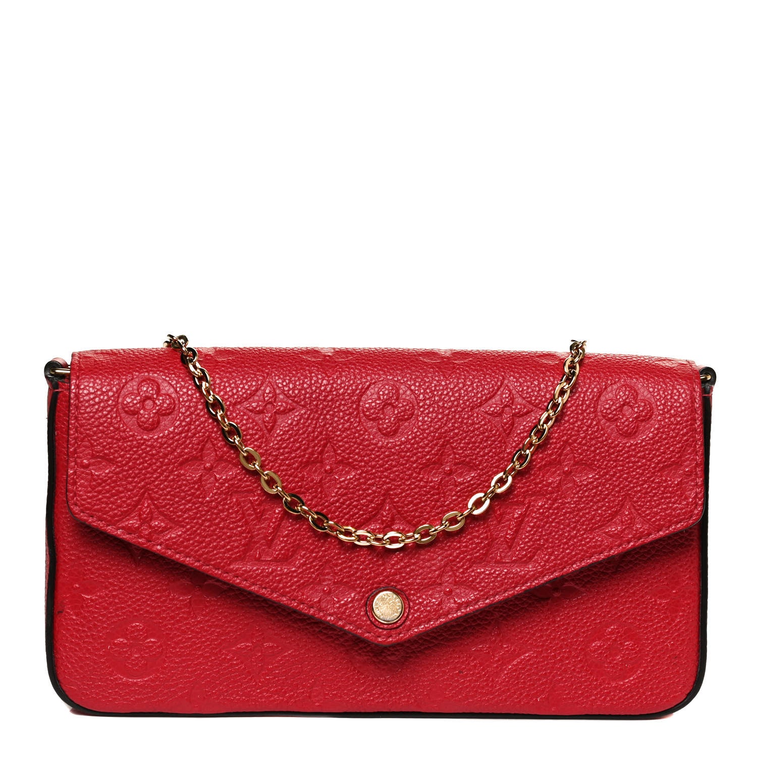 Louis Vuitton Empreinte Pochette Felicie Chain Wallet Scarlet 1 of 10