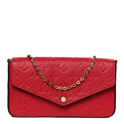 Louis Vuitton Empreinte Pochette Felicie Chain Wallet Scarlet 1 of 10