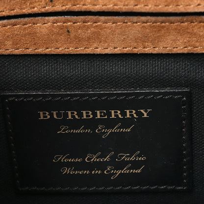 Burberry Derby Calfskin House Check Small Macken Crossbody Bag Black 6 of 8